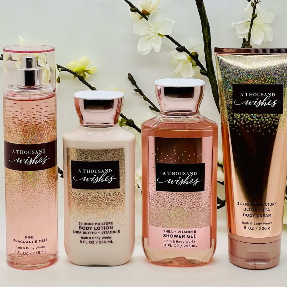 Bath and Body Works A Thousand Wishes Deluxe 4-Piece Gift Set